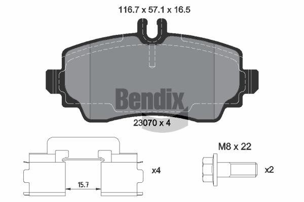Bendix USA BPD1385 Гальмівні колодки, комплект BPD1385: Приваблива ціна - Купити у Польщі на 2407.PL!