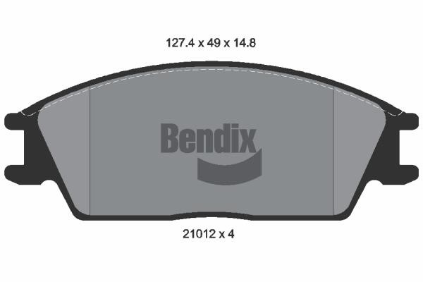 Bendix USA BPD1539 Гальмівні колодки, комплект BPD1539: Приваблива ціна - Купити у Польщі на 2407.PL!