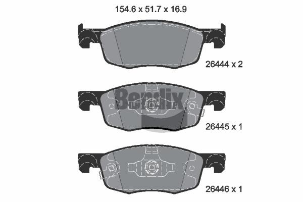 Bendix USA BPD2369 Brake Pad Set, disc brake BPD2369: Buy near me in Poland at 2407.PL - Good price!