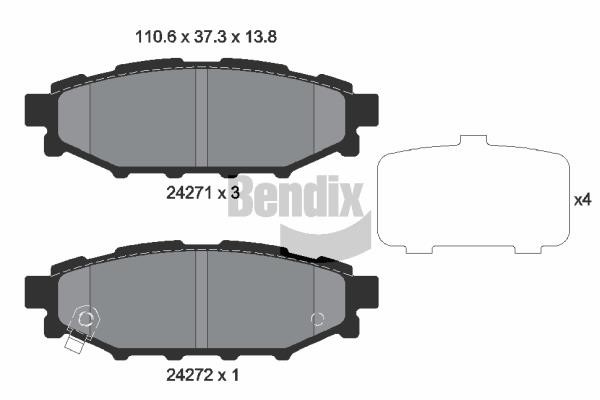 Bendix USA BPD2117 Brake Pad Set, disc brake BPD2117: Buy near me in Poland at 2407.PL - Good price!