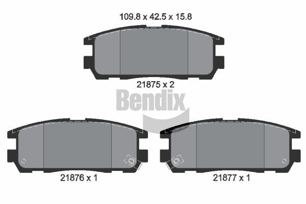 Bendix USA BPD1856 Гальмівні колодки, комплект BPD1856: Приваблива ціна - Купити у Польщі на 2407.PL!
