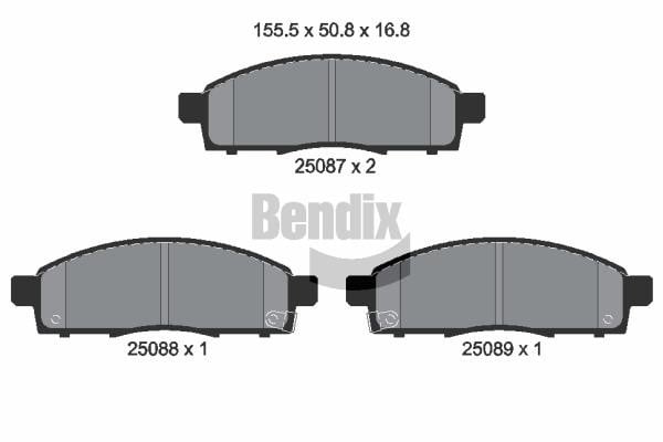 Bendix USA BPD1274 Гальмівні колодки, комплект BPD1274: Приваблива ціна - Купити у Польщі на 2407.PL!