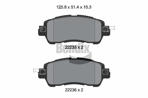Bendix USA BPD1879 Brake Pad Set, disc brake BPD1879: Buy near me in Poland at 2407.PL - Good price!