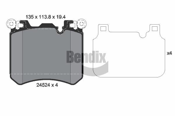 Bendix USA BPD2165 Brake Pad Set, disc brake BPD2165: Buy near me in Poland at 2407.PL - Good price!