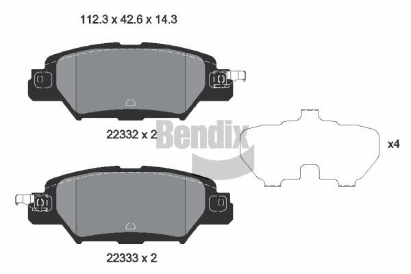 Bendix USA BPD1883 Klocki hamulcowe, zestaw BPD1883: Dobra cena w Polsce na 2407.PL - Kup Teraz!