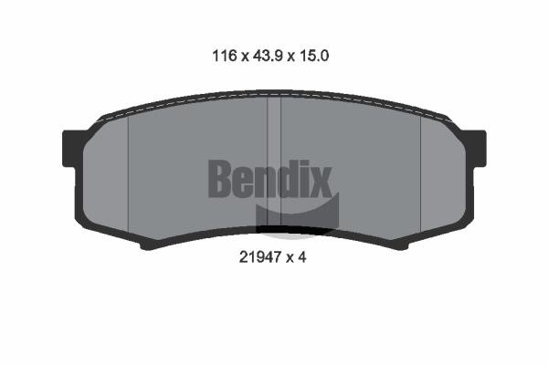 Bendix USA BPD1294 Brake Pad Set, disc brake BPD1294: Buy near me in Poland at 2407.PL - Good price!
