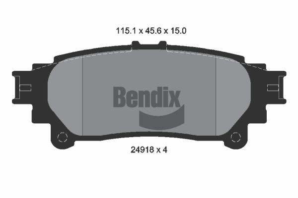 Bendix USA BPD2205 Brake Pad Set, disc brake BPD2205: Buy near me in Poland at 2407.PL - Good price!