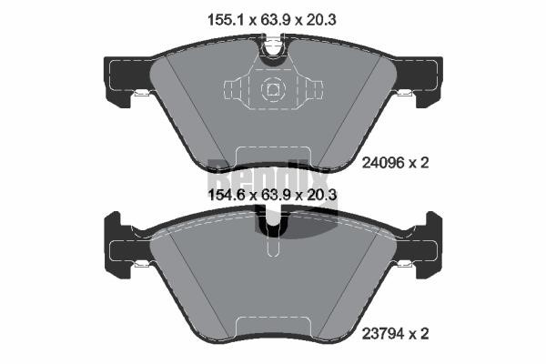 Bendix USA BPD1276 Brake Pad Set, disc brake BPD1276: Buy near me in Poland at 2407.PL - Good price!