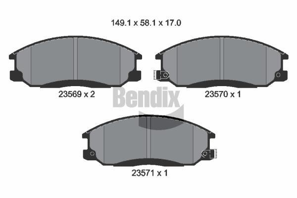 Bendix USA BPD1367 Brake Pad Set, disc brake BPD1367: Buy near me in Poland at 2407.PL - Good price!