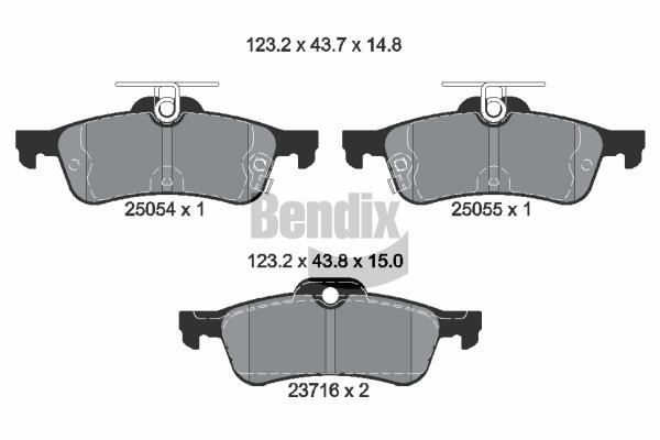 Bendix USA BPD2220 Тормозные колодки дисковые, комплект BPD2220: Отличная цена - Купить в Польше на 2407.PL!