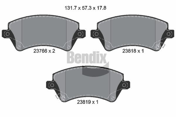 Bendix USA BPD1249 Klocki hamulcowe, zestaw BPD1249: Dobra cena w Polsce na 2407.PL - Kup Teraz!