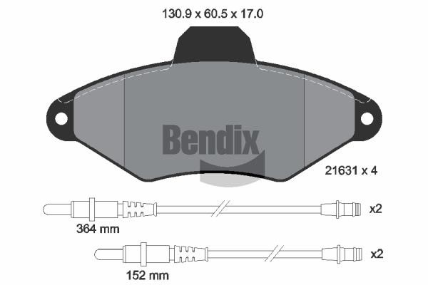 Bendix USA BPD1820 Brake Pad Set, disc brake BPD1820: Buy near me in Poland at 2407.PL - Good price!