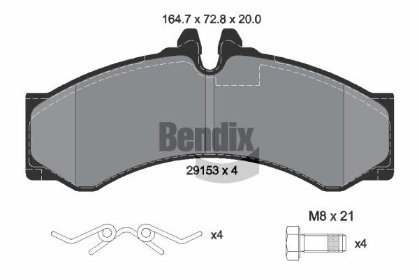 Bendix USA BPD1228 Brake Pad Set, disc brake BPD1228: Buy near me in Poland at 2407.PL - Good price!