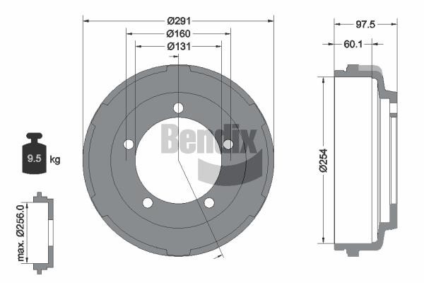 Bendix USA BDM1063 Brake drum BDM1063: Buy near me in Poland at 2407.PL - Good price!