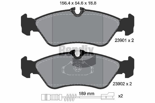 Bendix USA BPD1322 Тормозные колодки дисковые, комплект BPD1322: Купить в Польше - Отличная цена на 2407.PL!