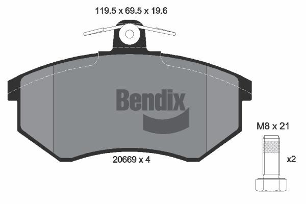 Bendix USA BPD1718 Brake Pad Set, disc brake BPD1718: Buy near me in Poland at 2407.PL - Good price!