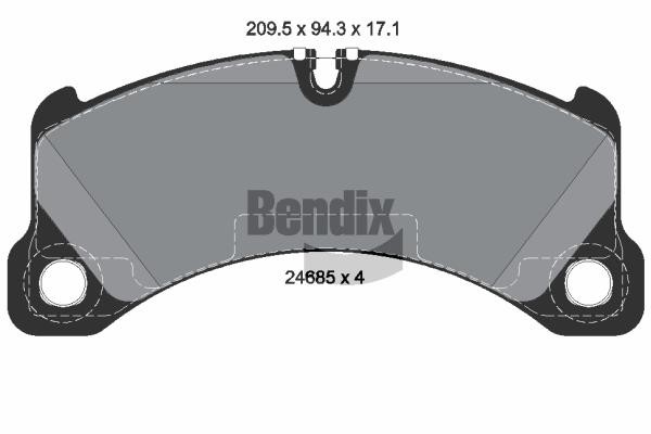 Bendix USA BPD1498 Тормозные колодки дисковые, комплект BPD1498: Отличная цена - Купить в Польше на 2407.PL!