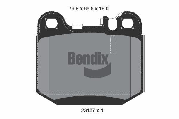 Bendix USA BPD1318 Brake Pad Set, disc brake BPD1318: Buy near me in Poland at 2407.PL - Good price!