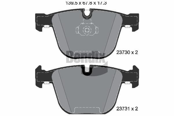 Bendix USA BPD1469 Brake Pad Set, disc brake BPD1469: Buy near me in Poland at 2407.PL - Good price!