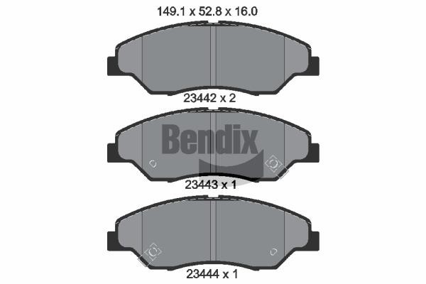 Bendix USA BPD1979 Тормозные колодки дисковые, комплект BPD1979: Отличная цена - Купить в Польше на 2407.PL!