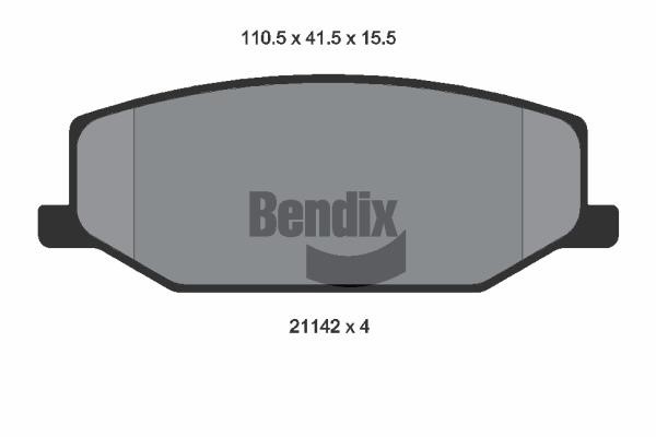 Bendix USA BPD1463 Гальмівні колодки, комплект BPD1463: Приваблива ціна - Купити у Польщі на 2407.PL!