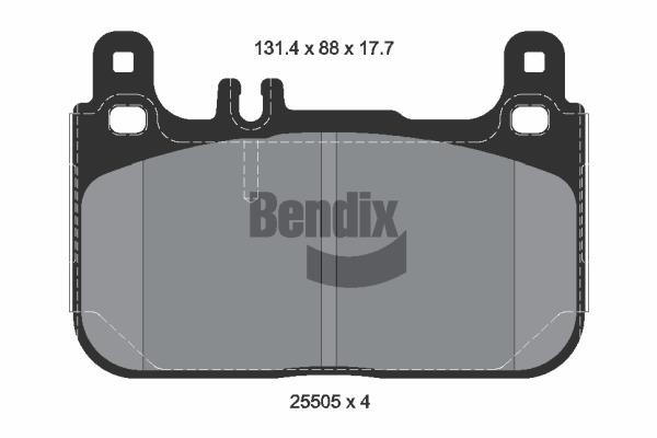 Bendix USA BPD2245 Brake Pad Set, disc brake BPD2245: Buy near me in Poland at 2407.PL - Good price!