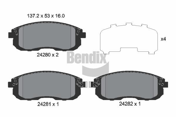 Bendix USA BPD2120 Тормозные колодки дисковые, комплект BPD2120: Отличная цена - Купить в Польше на 2407.PL!