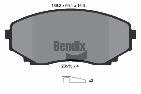 Bendix USA BPD1999 Brake Pad Set, disc brake BPD1999: Buy near me in Poland at 2407.PL - Good price!