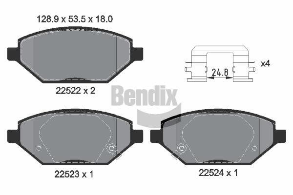 Bendix USA BPD1896 Тормозные колодки дисковые, комплект BPD1896: Отличная цена - Купить в Польше на 2407.PL!