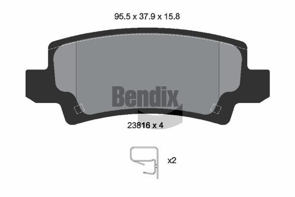 Bendix USA BPD1370 Brake Pad Set, disc brake BPD1370: Buy near me in Poland at 2407.PL - Good price!