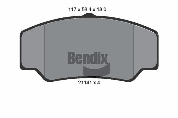 Bendix USA BPD1752 Brake Pad Set, disc brake BPD1752: Buy near me in Poland at 2407.PL - Good price!