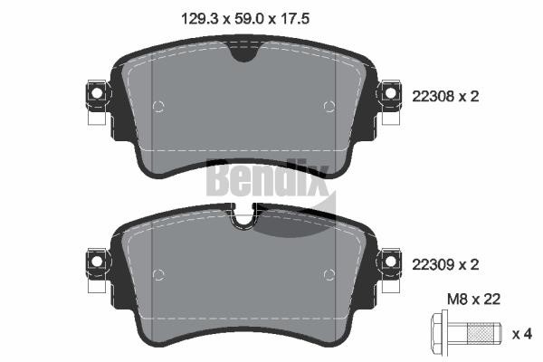 Bendix USA BPD1217 Brake Pad Set, disc brake BPD1217: Buy near me in Poland at 2407.PL - Good price!