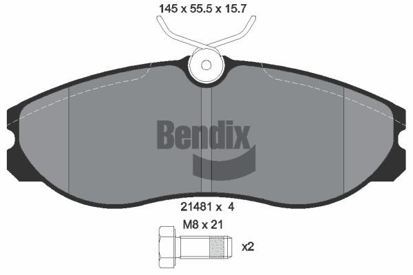 Bendix USA BPD1396 Brake Pad Set, disc brake BPD1396: Buy near me in Poland at 2407.PL - Good price!