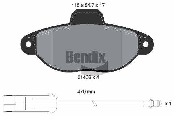 Bendix USA BPD1020 Brake Pad Set, disc brake BPD1020: Buy near me in Poland at 2407.PL - Good price!