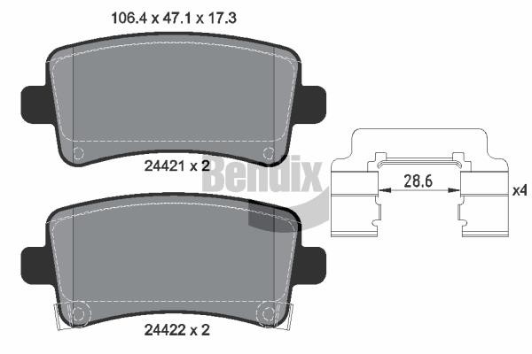 Bendix USA BPD1439 Brake Pad Set, disc brake BPD1439: Buy near me in Poland at 2407.PL - Good price!