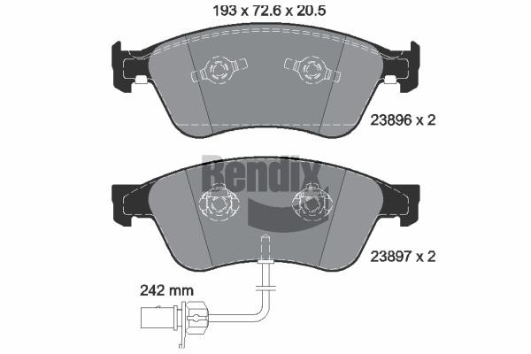 Bendix USA BPD1612 Brake Pad Set, disc brake BPD1612: Buy near me in Poland at 2407.PL - Good price!