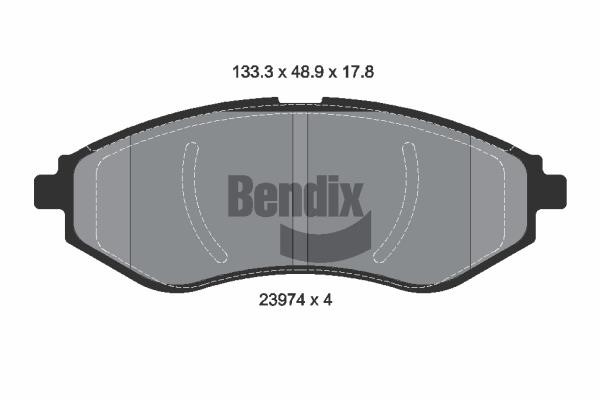 Bendix USA BPD1347 Brake Pad Set, disc brake BPD1347: Buy near me in Poland at 2407.PL - Good price!