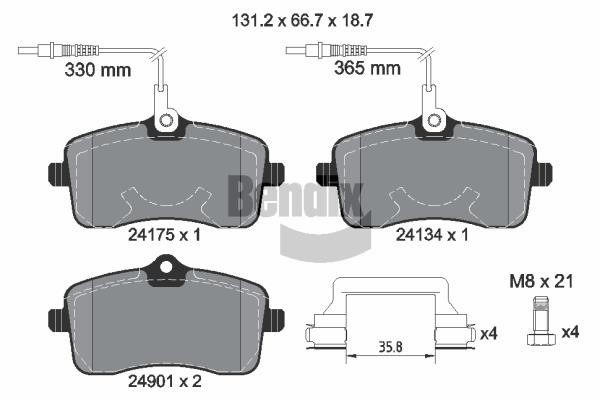 Bendix USA BPD1174 Brake Pad Set, disc brake BPD1174: Buy near me in Poland at 2407.PL - Good price!