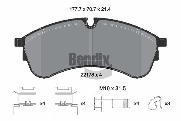 Bendix USA BPD1623 Гальмівні колодки, комплект BPD1623: Купити у Польщі - Добра ціна на 2407.PL!