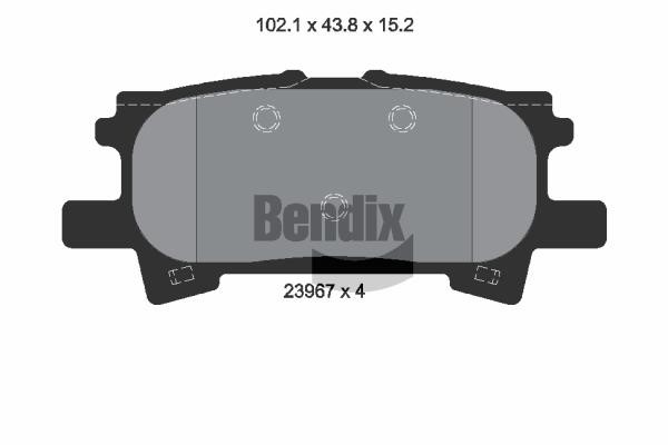 Bendix USA BPD2071 Brake Pad Set, disc brake BPD2071: Buy near me at 2407.PL in Poland at an Affordable price!