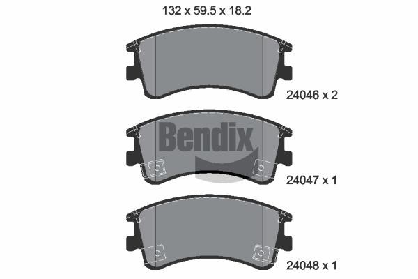 Bendix USA BPD1375 Brake Pad Set, disc brake BPD1375: Buy near me in Poland at 2407.PL - Good price!