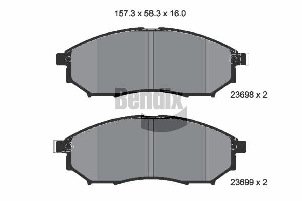 Bendix USA BPD1215 Тормозные колодки дисковые, комплект BPD1215: Отличная цена - Купить в Польше на 2407.PL!