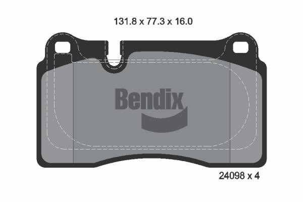 Bendix USA BPD1589 Brake Pad Set, disc brake BPD1589: Buy near me in Poland at 2407.PL - Good price!