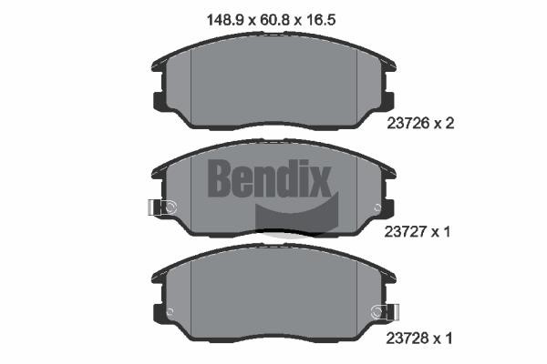 Bendix USA BPD2028 Гальмівні колодки, комплект BPD2028: Приваблива ціна - Купити у Польщі на 2407.PL!