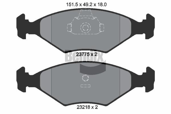 Bendix USA BPD2043 Тормозные колодки дисковые, комплект BPD2043: Отличная цена - Купить в Польше на 2407.PL!
