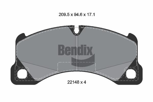 Bendix USA BPD2364 Гальмівні колодки, комплект BPD2364: Приваблива ціна - Купити у Польщі на 2407.PL!