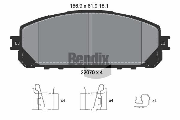 Bendix USA BPD1871 Brake Pad Set, disc brake BPD1871: Buy near me in Poland at 2407.PL - Good price!