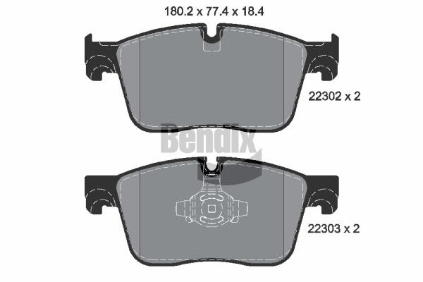 Bendix USA BPD1882 Brake Pad Set, disc brake BPD1882: Buy near me in Poland at 2407.PL - Good price!