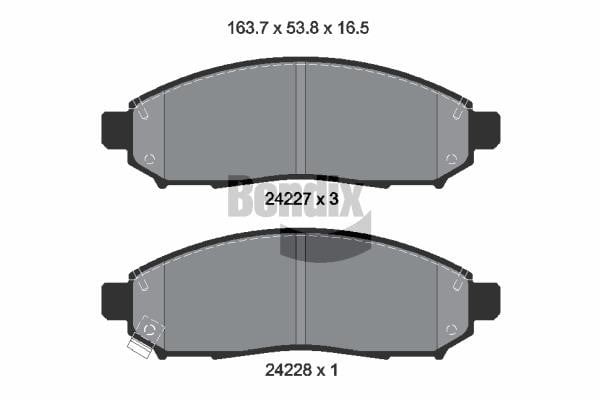 Bendix USA BPD1380 Тормозные колодки дисковые, комплект BPD1380: Отличная цена - Купить в Польше на 2407.PL!