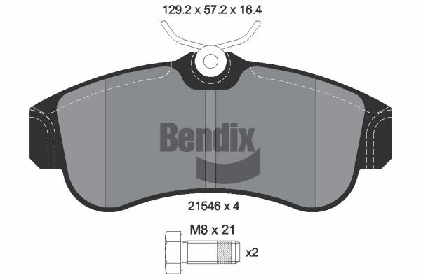 Bendix USA BPD1809 Brake Pad Set, disc brake BPD1809: Buy near me in Poland at 2407.PL - Good price!